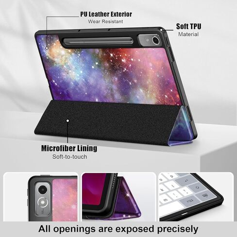 حافظة DINGGUAGUA لجهاز Lenovo Tab p12 12.7 بوصة 2023 zach0177us، غطاء خلفي ناعم من مادة TPU نحيف ذكي مع غطاء حامل متعدد الزوايا لجهاز Lenovo Tab P12 Pad Pro Tablet TB-370FU، أسود in Kuwait