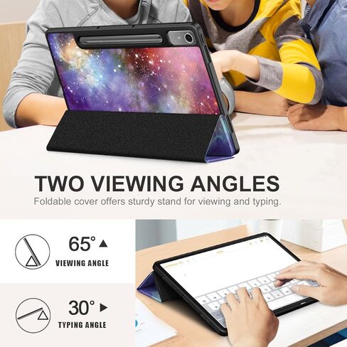 حافظة DINGGUAGUA لجهاز Lenovo Tab p12 12.7 بوصة 2023 zach0177us، غطاء خلفي ناعم من مادة TPU نحيف ذكي مع غطاء حامل متعدد الزوايا لجهاز Lenovo Tab P12 Pad Pro Tablet TB-370FU، أسود in Kuwait