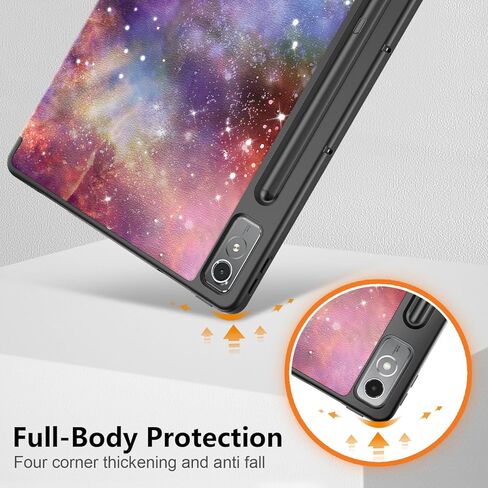 حافظة DINGGUAGUA لجهاز Lenovo Tab p12 12.7 بوصة 2023 zach0177us، غطاء خلفي ناعم من مادة TPU نحيف ذكي مع غطاء حامل متعدد الزوايا لجهاز Lenovo Tab P12 Pad Pro Tablet TB-370FU، أسود in Kuwait