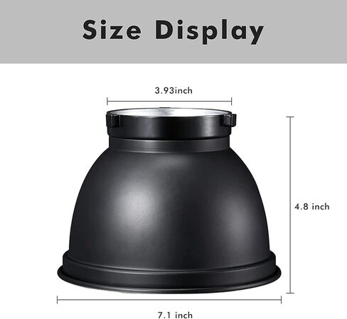 Godox AD-R6 7" Bowens Mount Standard Reflector with Umbrella Hole for Godox AD400P AD600B AD600P AD600BM MS200 MS300 SK400 SK300 in Saudi Arabia
