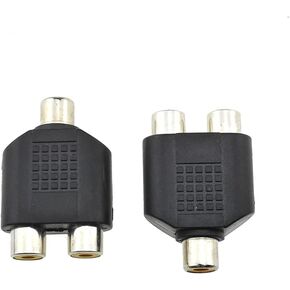 Hahiyo 3.25 M-2x6.35 F-TRS Stereo Plug Interconnect Audio One Male 6.35mm(1/4 inch) and Two Females 3.25mm(1/8Inch) Adapter Splitter Good Signal Sound Snap Tight Not Wobble for Guitar Black 2pcs in Kuwait
