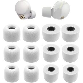 Memory Foam Ear Tips Compatible with Sony WF-1000xm5 1000xm4 WF-C700n Replacement Ear Tips, Perfect Noise Cancellation, Fit in Case, S/M/L 6 Pairs Foam Tips Black (515B) in Saudi Arabia