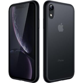 JETech Matte Case for iPhone XR 6.1-Inch, Shockproof Military Grade Drop Protection, Frosted Translucent Back Phone Cover, Anti-Fingerprint (Black) in Kuwait