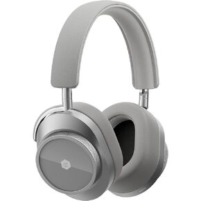 MASTER & DYNAMIC MW75 Active Noise-Cancelling (ANC) Wireless Headphones, Bluetooth Over-Ear Headphones with Mic, Silver Metal/Navy Leather in Kuwait