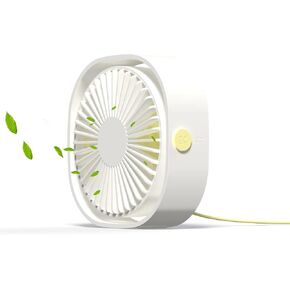 HJUNYAOH Small USB Desk Fan, 4 Inch Quiet Mini Table Fan, 3 Speeds Portable Desktop Fan, 360°Rotatable Little Personal Fan, For Office Dorm Bedroom Library Indoor Summer Gift (white) in Saudi Arabia