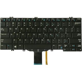 AUTENS US Keyboard for Dell Latitude 5280 5289 7280 7290 7380 7389 7390 Laptop Replacement No Frame (No Backlight)