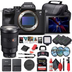 Sony Alpha a7S III Mirrorless Digital Camera (Body Only) (ILCE7SM3/B) + Sony FE 24-70mm Lens + 64GB Memory Card + 2 x NP-FZ-100 Battery + Corel Photo Software + Case + More (Renewed) | For Photography & Video | Corel Photo Software | Digital Camera + Batt in Kuwait