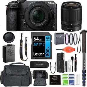 كاميرا Nikon Z30 بدون مرآة بعدسات 16-50 مم و50-250 مم مع ملحقات متقدمة وحزمة سفر (متضمنة ضمان نيكون لمدة عام) | 1749 | نيكون Z30 in Kuwait