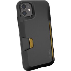 حافظة محفظة Smartish iPhone 11 - Wallet Slayer Vol. 1 [رفيع + واقي] حامل بطاقة الائتمان (حرير) - ربطة عنق سوداء in Kuwait