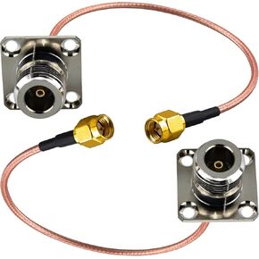 N Type Female to SMA Male RG316 Coaxial Cable 6 Inch Type N to SMA Coaxial Adapter Cable 50Ohms Low Loss N Type to SMA Cable for Router Antenna Signal Enhancer Wireless Adapter