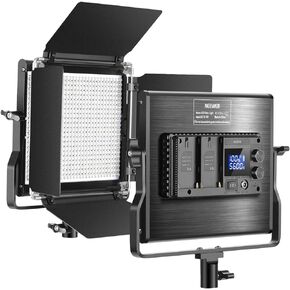 Neewer Upgraded 660 LED Video Light Dimmable Bi-Color LED Panel with LCD Screen for Studio, YouTube Video Shooting Product Photography, 660 Beads CRI 96+, Durable Metal with U Bracket and Barndoor in Kuwait