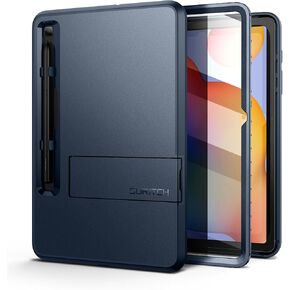 SURITCH Rugged Case for Samsung Galaxy Tab S6 lite 10.4-inch 2022/2020, Built-in Screen Protector Full Body Heavy Duty Shockproof Protective Tablet Cover with S-Pen Slot Kickstand, Navy in Kuwait