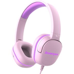 Jimonyer Kids Headphones with Safe Volume Limited for School (GreenPurple) in Saudi Arabia