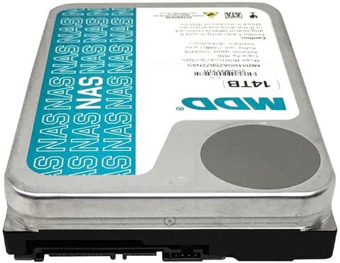 MDD (MD14TSATA25672NAS) 14TB 7200 RPM 256MB Cache SATA 6.0Gb/s 3.5" Internal NAS Hard Drive - 5 Years Warranty (Renewed) in Saudi Arabia