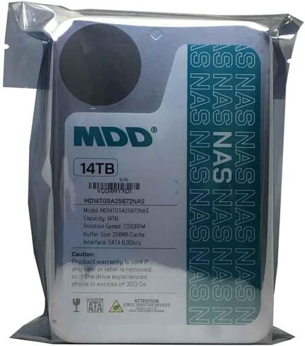 MDD (MD14TSATA25672NAS) 14TB 7200 RPM 256MB Cache SATA 6.0Gb/s 3.5" Internal NAS Hard Drive - 5 Years Warranty (Renewed) in Saudi Arabia