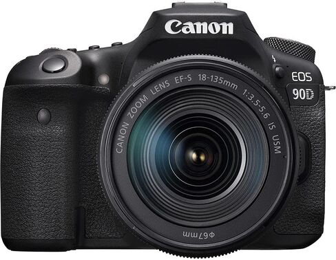 Canon EOS 90D DSLR Camera with 18-135mm Lens, Sigma 18-35mm, Canon EF-S 55-250mm, Canon EF-S 10-18mm, Soft Padded Case, Memory Card, More - Triple Lens Set (International Model) (Renewed) in Saudi Arabia