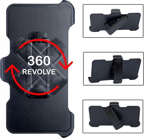استبدال مشبك حزام AlphaCell متوافق مع حافظة OtterBox Defender Series لهاتف Apple iPhone XR (فقط) - 2 أسود in Saudi Arabia