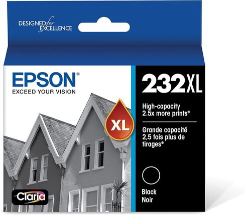 خرطوشة حبر EPSON 232 Claria Ink سوداء عالية السعة (T232XL120-S) تعمل مع WorkForce WF-2930، WF-2950، Expression XP-4200، XP-4205 in Kuwait
