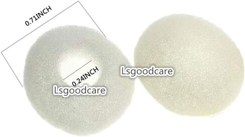 50 قطعة من lsgoodcare من الإسفنج الناعم لسماعات الأذن وسادات أذن بديلة أغطية إسفنجية ووسائد إسفنجية وسدادات حماية لسماعات الأذن وسماعات الأذن MP3 MP4 للهاتف المحمول، قطر 18 مم، لون أسود in Kuwait