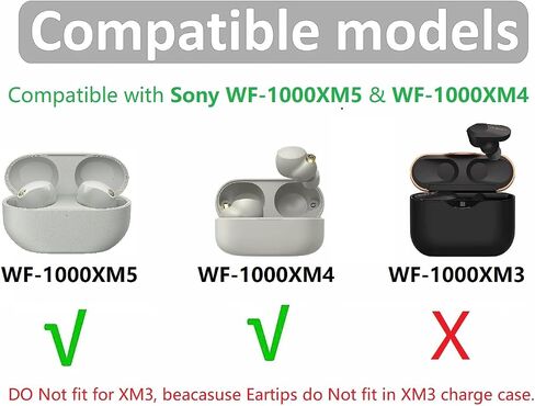 أطراف أذن من إسفنج الذاكرة BLLQ متوافقة مع Sony WF-1000xm5 1000xm4 WF-C700n أطراف أذن بديلة، إلغاء مثالي للضوضاء، تناسب الحافظة، S/M/L 6 أزواج من أطراف الإسفنج باللون الأسود (515B) in Kuwait