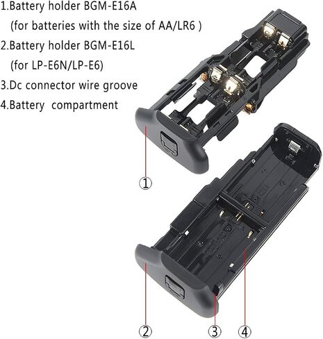 DSTE Replacement for Pro BG-E16 Vertical Battery Grip Compatible Canon 7D Mark II Digital Camera as LP-E6 in Saudi Arabia