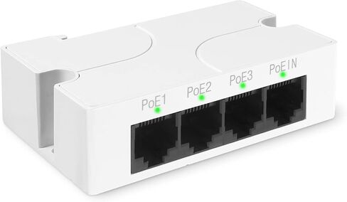 Revotech 3 Port PoE Extender, POE Repeater 100 Meters(328 ft) Extender IEEE802.3af/at Compatible, 1 in 3 Out PoE Adapter Power POE Camera/PoE Device,10/100Mbps RJ45, Plug and Play(POE5005) in Kuwait