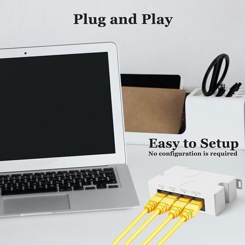 Revotech 3 Port PoE Extender, POE Repeater 100 Meters(328 ft) Extender IEEE802.3af/at Compatible, 1 in 3 Out PoE Adapter Power POE Camera/PoE Device,10/100Mbps RJ45, Plug and Play(POE5005) in Kuwait