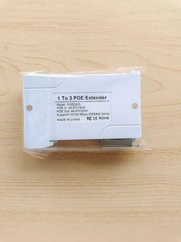 Revotech 3 Port PoE Extender, POE Repeater 100 Meters(328 ft) Extender IEEE802.3af/at Compatible, 1 in 3 Out PoE Adapter Power POE Camera/PoE Device,10/100Mbps RJ45, Plug and Play(POE5005) in Kuwait