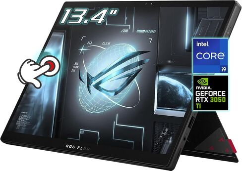 تابلت ASUS ROG Flow Z13-13.4 بوصة للألعاب بشاشة تعمل باللمس - معالج Intel Core i9-12900H الثاني عشر - NVIDIA GEFORCE RTX 3050 Ti - ذاكرة 16 جيجابايت - 1 تيرابايت PCIe Gen4 SSD - مفتاح MUX - مع قطعة قماش in Saudi Arabia