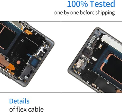 شاشة OLED بديلة لهاتف Samsung Galaxy Note 9 شاشة LCD تعمل باللمس لـ N960 SM-N960F، SM-N9600، SM-N960F، SM-N960U أجزاء إصلاح بديلة لتجميع الأرقام (أسود مع إطار، حجم صغير) in Kuwait