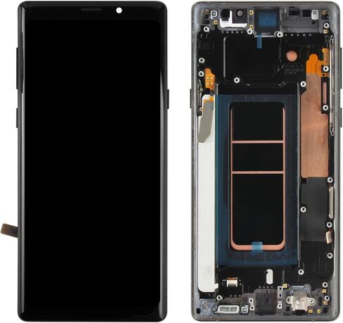 شاشة OLED بديلة لهاتف Samsung Galaxy Note 9 شاشة LCD تعمل باللمس لـ N960 SM-N960F، SM-N9600، SM-N960F، SM-N960U أجزاء إصلاح بديلة لتجميع الأرقام (أسود مع إطار، حجم صغير) in Kuwait