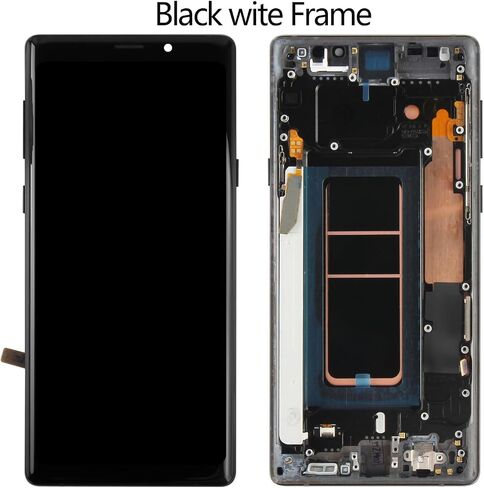 شاشة OLED بديلة لهاتف Samsung Galaxy Note 9 شاشة LCD تعمل باللمس لـ N960 SM-N960F، SM-N9600، SM-N960F، SM-N960U أجزاء إصلاح بديلة لتجميع الأرقام (أسود مع إطار، حجم صغير) in Kuwait
