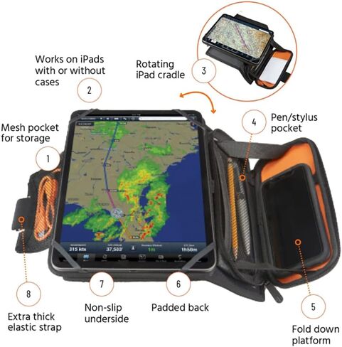 لوحة الركبة من فلايت أوتفيترز متوافقة مع آيباد ميني، آيباد إير، آيباد برو للطيارين المحترفين، الطيران العام، كبير in Kuwait