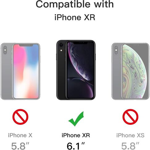 JETech Matte Case for iPhone XR 6.1-Inch, Shockproof Military Grade Drop Protection, Frosted Translucent Back Phone Cover, Anti-Fingerprint (Black) in Saudi Arabia