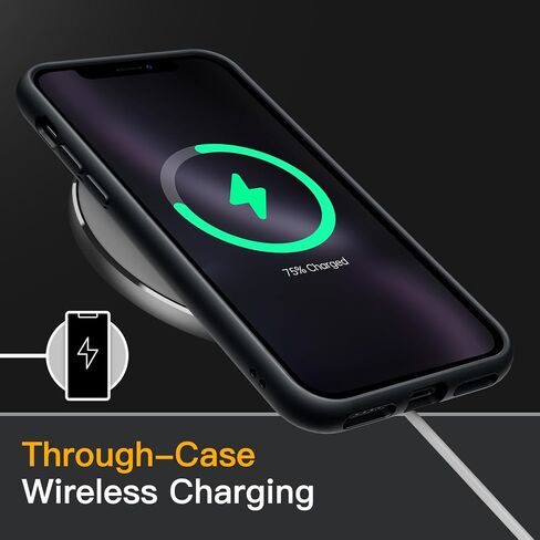 JETech Matte Case for iPhone XR 6.1-Inch, Shockproof Military Grade Drop Protection, Frosted Translucent Back Phone Cover, Anti-Fingerprint (Black) in Saudi Arabia