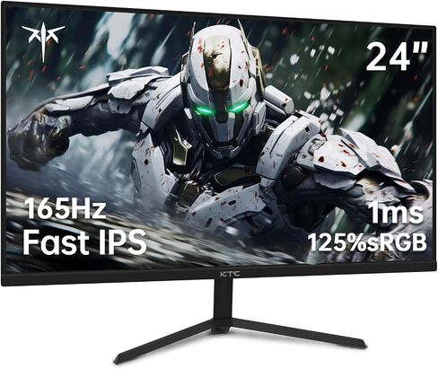 KTC 24inch Monitor, Fast IPS 1080p 144Hz 165Hz 1ms, 125.25% sRGB, HDR, Borderless Gaming Monitor PC Monitor, FreeSync Premium & G-Sync, HDMI 2.0x2, DP1.4x2, Vesa Support, Eye Care for Gamers in Kuwait