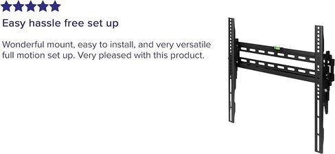 Flash Furniture FLASH MOUNT Tilt TV Wall Mount with Built-In Level - Max VESA Size 400 x 400mm - Fits most TV's 32" - 55" (Weight Capacity 120LB) in Saudi Arabia