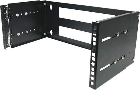 CNAweb 4U 19-Inch Hinged Extendable Wall Mount Bracket Collapsible Network Equipment Rack - Black in Kuwait
