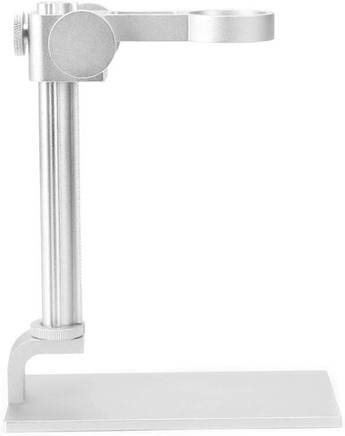Microscope Stand, Aluminum Alloy Universal Adjustable Base Stand Holder Desktop Support Bracket, for 32-34mm in Diameter USB Digital Endoscope Microscope, Microscope Holder Accessory(White) in Saudi Arabia