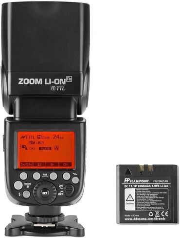 Flashpoint Zoom Li-on R2 TTL On Camera Flash Speedlight for Sony, 2.4G 1/8000 HSS Wireless Flash Speedlite Photography w/1.5 sec. Recycle Time, 11.1V 2000mAh Li-ion Battery, 650 Full-Power Flashes in Saudi Arabia