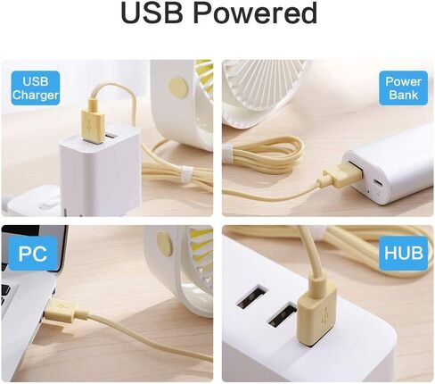 HJUNYAOH Small USB Desk Fan, 4 Inch Quiet Mini Table Fan, 3 Speeds Portable Desktop Fan, 360°Rotatable Little Personal Fan, For Office Dorm Bedroom Library Indoor Summer Gift (white) in Saudi Arabia