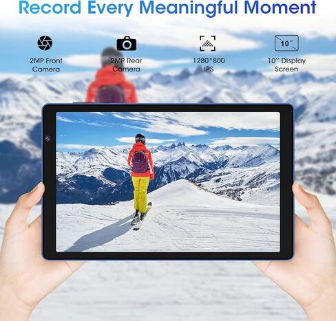 تابلت اندرويد 10 انش من ويتاب، نظام تشغيل M10 Android 12، ذاكرة 2+32GB، كاميرا مزدوجة، شاشة IPS 1280x800، معالج رباعي النواة، بطارية 6000 مللي امبير في الساعة، بلوتوث واي فاي (ازرق داكن) in Kuwait