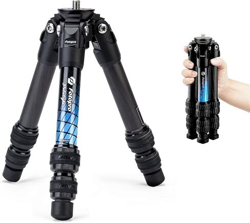 Fotopro 63" Carbon Fiber Tripod, Ultra Stable Lightweight Professional Travel Tripod with 360° Ball Head and Arca Swiss QR Plate for Camera, Max Load 22lbs, with Extension Tube in Saudi Arabia