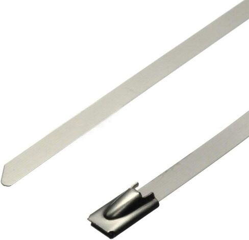 مجموعة أدوات ربط الكابلات المصنوعة من الفولاذ المقاوم للصدأ مقاس 11.8 بوصة من TR TOOLROCK، 200 قطعة، أربطة معدنية بسحاب مقاس 4.6 × 300 مم ومسدس كابل، مجموعة أدوات ربطات معدنية شديدة التحمل ذاتية القفل in Kuwait