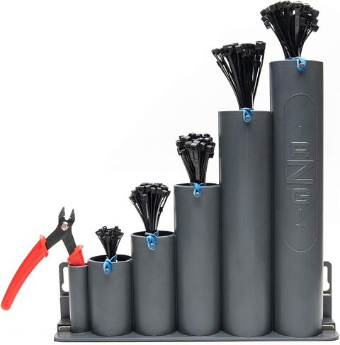 Ready-Zip-Go (tm) Magnetic Base Cable Tie Organizer with 250 Zip Ties and Cutter in Saudi Arabia