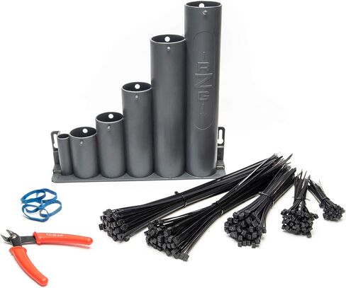 Ready-Zip-Go (tm) Magnetic Base Cable Tie Organizer with 250 Zip Ties and Cutter in Saudi Arabia