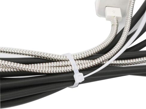 أربطة بسحاب متنوعة الحجم شفافة 4 6 8 10 بوصة روابط كابل أبيض شديد التحمل ربطات أسلاك بلاستيكية بسحاب للمنزل، المكتب، المرآب، سياج حديقة النباتات صياغة ورشة سفر 400 حزمة in Kuwait