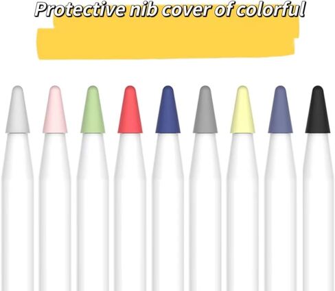 8PCS Silicone Nib Covers Compatible with Apple Pencil 1st & 2nd Generation, Apple Pencil Accessories Tip Cover for Writing noiseless for Apple Pencil in Saudi Arabia
