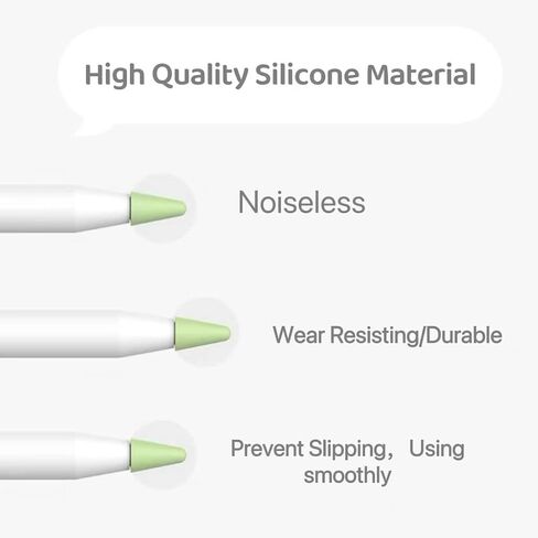 8PCS Silicone Nib Covers Compatible with Apple Pencil 1st & 2nd Generation, Apple Pencil Accessories Tip Cover for Writing noiseless for Apple Pencil in Saudi Arabia