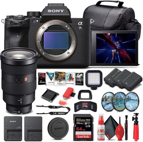 Sony Alpha a7S III Mirrorless Digital Camera (Body Only) (ILCE7SM3/B) + Sony FE 24-70mm Lens + 64GB Memory Card + 2 x NP-FZ-100 Battery + Corel Photo Software + Case + More (Renewed) in Saudi Arabia